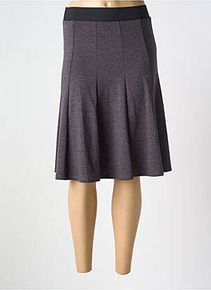 Jupe mi-longue coupe évasée gris POUSSIERE D'ETOLE femme
