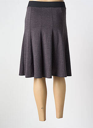Jupe mi-longue coupe évasée gris POUSSIERE D'ETOLE femme