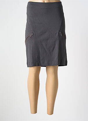 Jupe courte coupe droite gris MALOKA femme