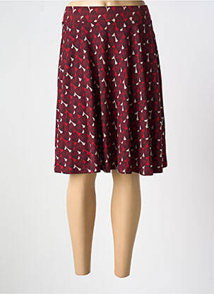 Jupe mi-longue coupe évasée rouge SURKANA femme