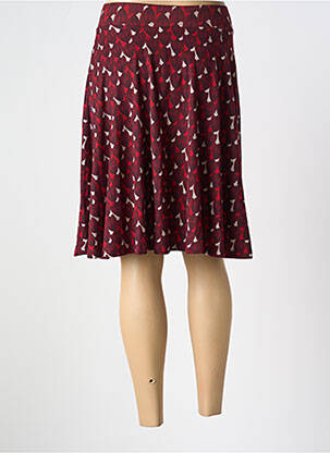 Jupe mi-longue coupe évasée rouge SURKANA femme