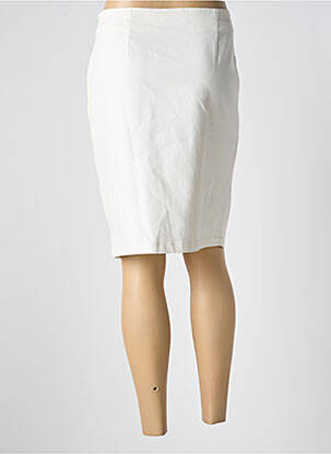 Jupe mi-longue fermeture zip latéral blanc PAUL BRIAL femme