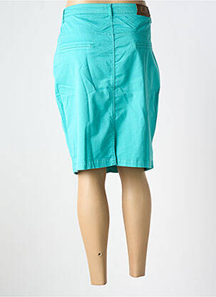 Jupe mi-longue coupe droite bleu PAUL BRIAL femme
