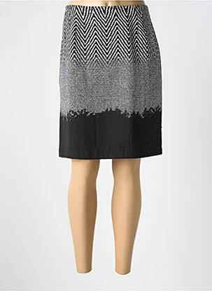Jupe mi-longue coupe droite noir PAUL BRIAL femme
