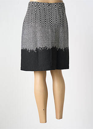 Jupe mi-longue coupe droite noir PAUL BRIAL femme