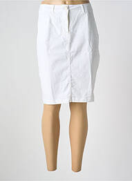 Jupe mi-longue coupe droite blanc PAUL BRIAL femme