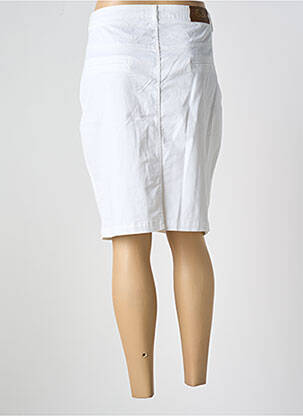 Jupe mi-longue coupe droite blanc PAUL BRIAL femme