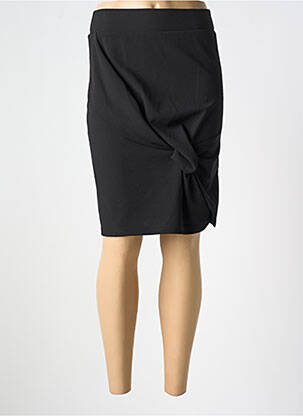 Jupe mi-longue taille élastique noir AKELA KEY femme