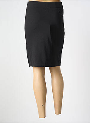 Jupe mi-longue taille élastique noir AKELA KEY femme
