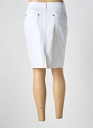 Jupe mi-longue coupe droite blanc MARBLE femme