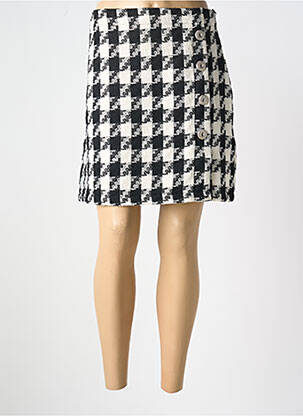 Jupe courte coupe droite noir MALOKA femme