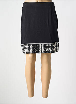 Jupe courte coupe droite noir MALOKA femme