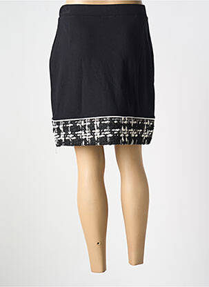 Jupe courte coupe droite noir MALOKA femme