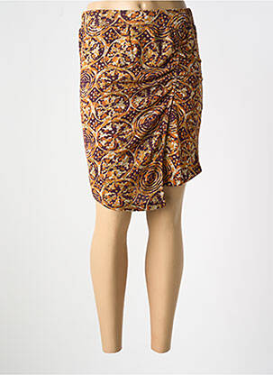 Jupe courte taille élastique marron SURKANA femme