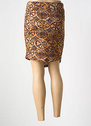 Jupe courte taille élastique marron SURKANA femme