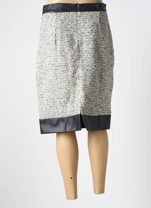 Jupe mi-longue fermeture zip latéral gris MERI & ESCA femme