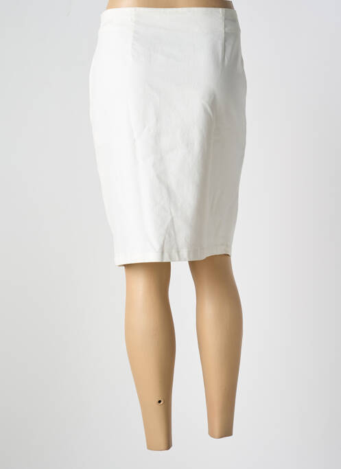 Jupe mi-longue fermeture zip latéral blanc PAUL BRIAL femme