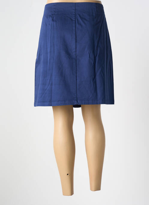 Jupe courte coupe droite bleu PAUL BRIAL femme