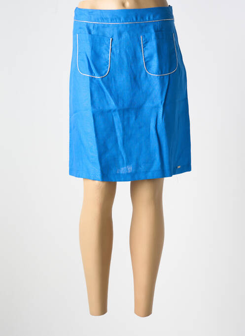 Jupe courte poches bleu MALOKA femme