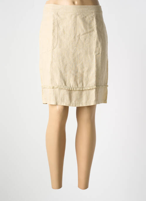 Jupe courte beige POUSSIERE D'ETOLE pour femme