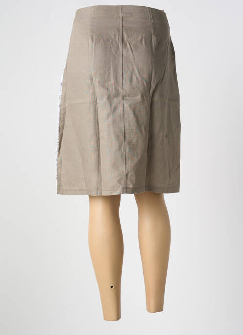 Jupe mi-longue beige MALOKA femme