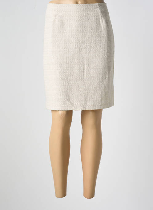 Jupe mi-longue beige POUSSIERE D'ETOLE pour femme
