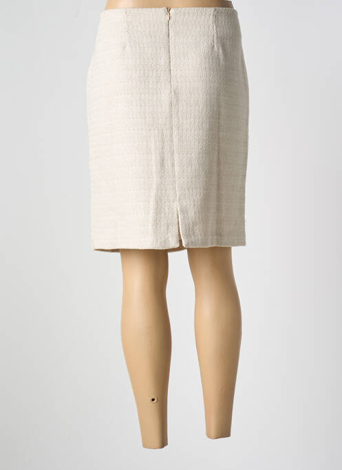 Jupe mi-longue beige POUSSIERE D'ETOLE pour femme