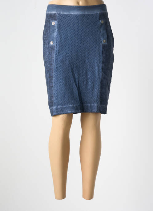 Jupe mi-longue bleu MALOKA pour femme