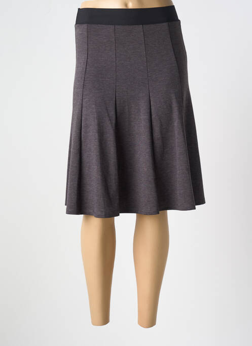Jupe mi-longue gris POUSSIERE D'ETOLE pour femme