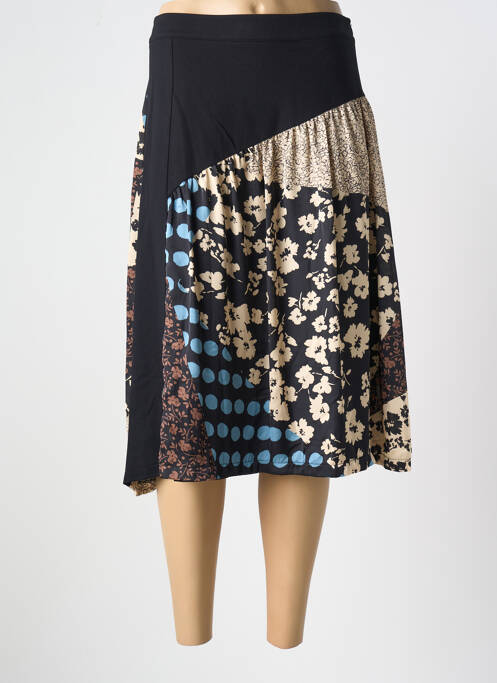 Jupe mi-longue noir MALOKA pour femme
