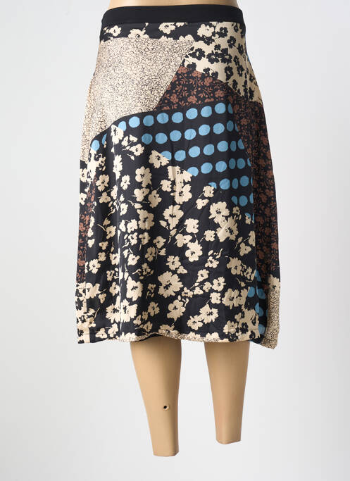 Jupe mi-longue noir MALOKA pour femme