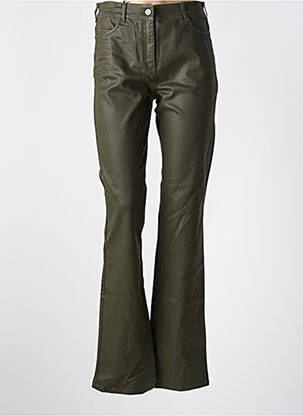 Pantalon droit stretch taille haute vert PAUL BRIAL femme