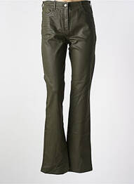 Pantalon droit stretch taille haute vert PAUL BRIAL femme