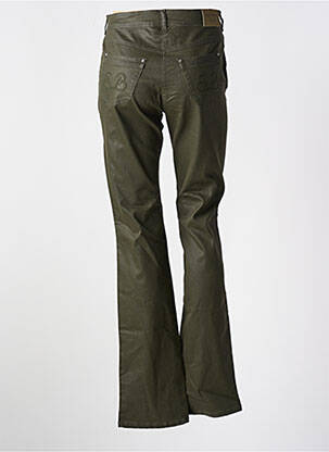 Pantalon droit stretch taille haute vert PAUL BRIAL femme