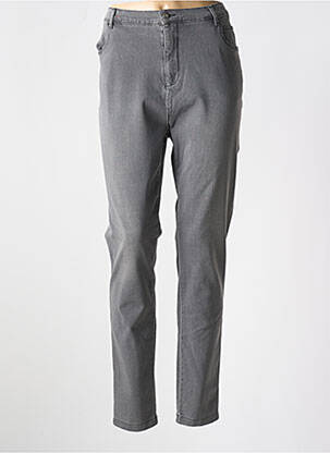 Jeans coupe slim stretch gris MARBLE femme