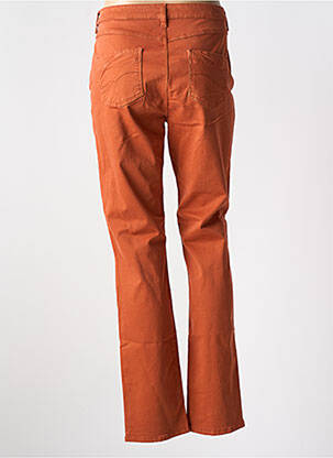 Pantalon slim tissage popeline taille normale orange IMPULSION femme