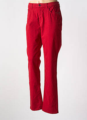 Pantalon slim stretch taille normale rouge IMPULSION femme