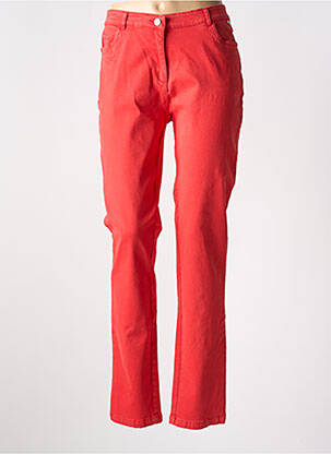 Jeans coupe slim stretch taille normale rouge AGATHE & LOUISE femme
