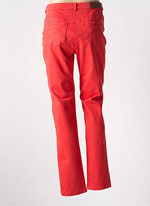 Jeans coupe slim stretch taille normale rouge AGATHE & LOUISE femme