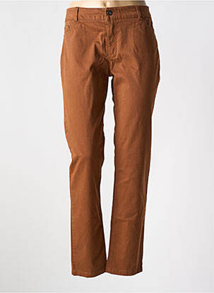 Jeans coupe slim taille normale taille normale marron POUSSIERE D'ETOLE femme