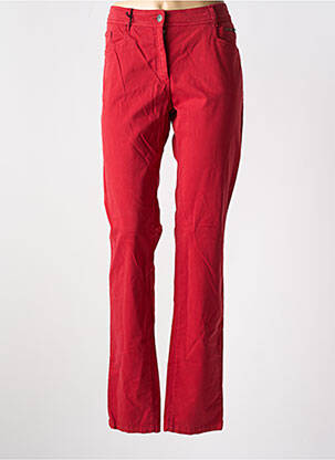 Pantalon slim tissage popeline taille normale rouge PAUL BRIAL femme