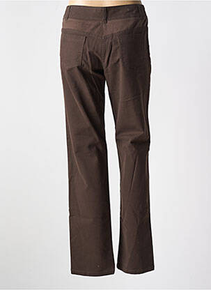 Pantalon droit stretch taille normale marron POUSSIERE D'ETOLE femme