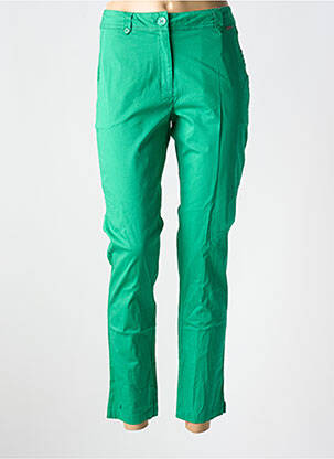 Pantalon 7/8 taille haute taille haute vert AGATHE & LOUISE femme