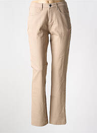 Jeans coupe droite stretch taille normale marron GUY DUBOUIS femme
