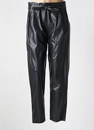 Pantalon 7/8 taille haute taille haute noir PAUL BRIAL femme