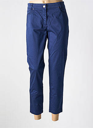 Pantacourt coupe droite taille normale bleu PAUL BRIAL femme