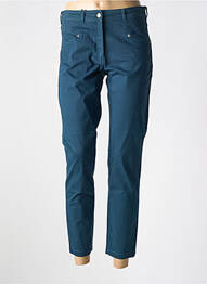 Pantalon 7/8 tissage popeline taille normale vert PAUL BRIAL femme