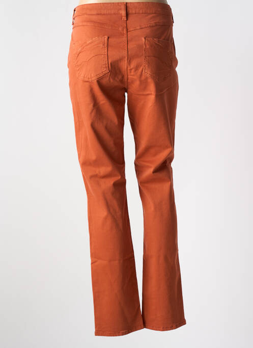 Pantalon slim tissage popeline taille normale orange GUY DUBOUIS femme