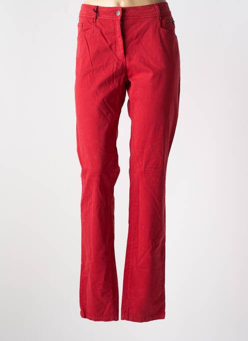 Pantalon slim tissage popeline taille normale rouge PAUL BRIAL femme
