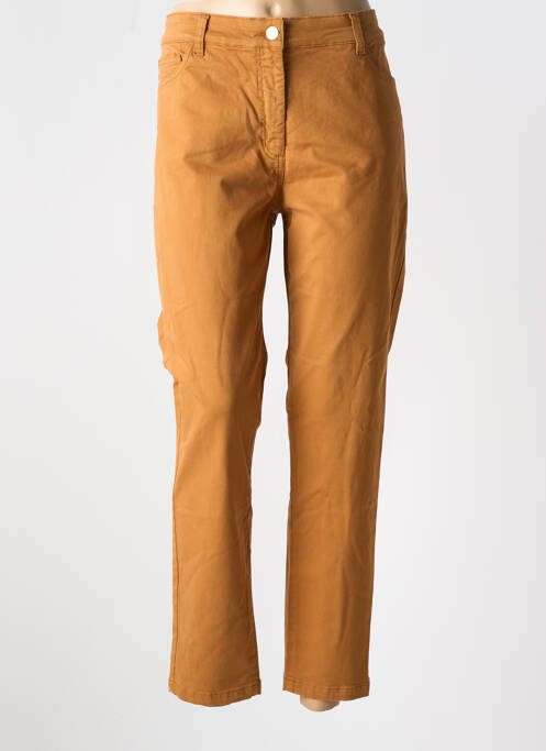 Pantalon slim stretch taille normale jaune PAUL BRIAL femme